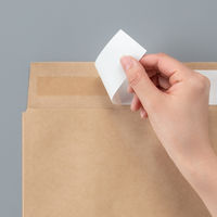 「現場のチカラ」 スーパーバッグ 宅配袋（紙製） 茶 大・マチ広サイズ 封かんシール付 1パック（100枚入）  オリジナル