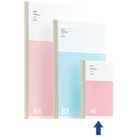 【アスクルオリジナルノート】 A6　48枚　A罫7mm　10冊  オリジナル