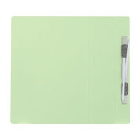 プラス　フラットファイル厚とじ500　A5タテ　グリーン　87566　1袋（10冊入）