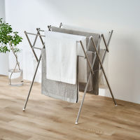 アイリスオーヤマ オールステンレス 伸縮 室内物干し 幅42～69.5×奥行65×高さ76.5cm タオル干し  SWX-700R １台