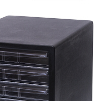 ナカバヤシ　レターケース　A4タテ　浅型5段・深型1段　ブラック　A4E-SC6B　1台