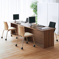 アール・エフ・ヤマカワ 木製カウンター ローカウンター ウォルナット 幅1400×奥行750×高さ700mm 1台（2梱包）