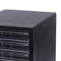 ナカバヤシ　レターケース　A4タテ　浅型7段　ブラック　A4E-S7B　1箱（4台入）