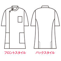 住商モンブラン メンズケーシー（医務衣） 医療白衣 半袖 ワイン S 72-946