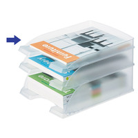 ライツ　レタートレー　スリム　クリア　A4タテ　5個　5237-00-03