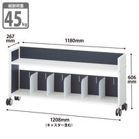【在庫限り】アスクル ビジネスアシスト デスクワゴン 幅1180mm ネイビー 1台  オリジナル