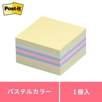 スリーエム(3M) ポストイット ふせん 付箋 再生紙 カラーキューブ 75mm×75mm パステルカラー 1冊 CPRP-Y-33SE