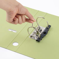 アスクル　リングファイル　A4タテ　2穴　レバー式アーチファイル　背幅43mm　グリーン　緑　シブイロ オリジナル