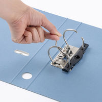 アスクル　リングファイル　A4タテ　2穴　レバー式アーチファイル　背幅43mm　ブルー　青　シブイロ オリジナル