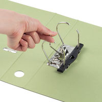 アスクル　リングファイル　A4タテ　2穴　レバー式アーチファイル　背幅66mm　グリーン　緑　シブイロ  オリジナル