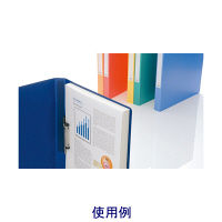 リヒトラブ　パンチレスファイルZ式　A4S紺　F-367-13　１袋（５冊入)　（直送品）