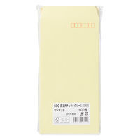 ムトウユニパック ナチュラルカラー封筒 長3 クリーム　テープ付 1000枚（100枚×10袋）