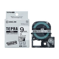 テプラ TEPRA PRO【純正】テープ 下地がかくせるラベル 幅9mm 白ラベル(黒文字) SS9KU 1個 キングジム