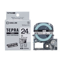 テプラ TEPRA PRO【純正】テープ 下地がかくせるラベル 幅24mm 白ラベル(黒文字) SS24KU 1個 キングジム