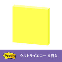【強粘着】ポストイット 付箋 ふせん ノート 75×75mm ウルトライエロー 1セット(5冊入) スリーエム 654SS-Y