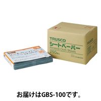トラスコ中山 TRUSCO シートペーパー #100 GBS-100 1箱（50枚入） 布やすり 987-7584