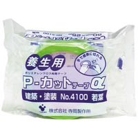 【養生テープ】 寺岡製作所 P-カットテープα No.4100 若葉色 幅50mm×長さ25m 1箱（30巻入）
