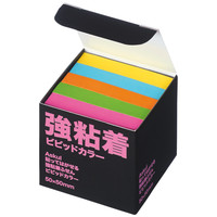 【強粘着】アスクル　強粘着ふせん　50×50mm　ビビッドカラー　5冊 オリジナル