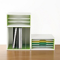 アール・エフ・ヤマカワ　マルチモジュールファイルスタンド　スクエア　RFLC-SQGN　1セット（3個：1個×3） オリジナル