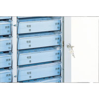 松吉医科器械 マイスコ与薬カート(鍵付)40床用 ライラック KXS-40 1台 23-7001-05-02（直送品）