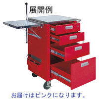 松吉医科器械 マイスコ救急カート コンパクトタイプ ピンク MY-4650P 1台 24-3320-01（直送品）