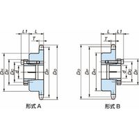 椿本チエイン RS50 ロックスプロケット Sタイプ RS50ー1B17TQーS5640B 1個（直送品）