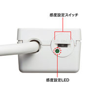延長コード 電源タップ 2m 3P（ピン） 4個口 マグネット ライトグレー TAP-RE34M-2 サンワサプライ 1個