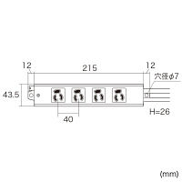 サンワサプライ 抜け止めタップ 抜け止め機能/マグネット付/RoHS指令対応 3P式 4個口 3m TAP-5431MGN 1個（直送品）