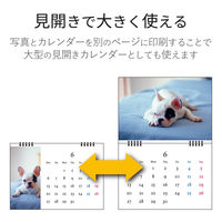 エレコム 手作りカレンダーキット インクジェット フォト光沢紙 壁掛けタイプ A4横 EDT-CALA4WK 1個