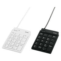 バッファロー スリムテンキーボード USB2.0ハブ（2ポート）/Tabキー付き 有線 パンタグラフ ブラック BSTKH08BK 1台（直送品）
