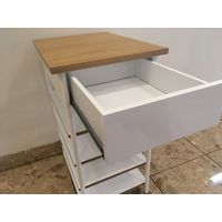 【アウトレット】吉桂 HIKE デスクサイド シェルフ W370×D500×H720mm WH 1台（直送品）