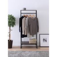 アイリスオーヤマ スタイルハンガー ハンガーラック ボード2枚付 幅64×奥行40×高さ151.2cm 衣類収納 収納ラック ブラック PI-B2 １台