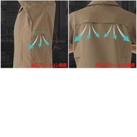 ミドリ安全 作業服 ベルデクセル 交織ストレッチ 帯電防止 半袖 ジャンパー VES520 4L アイボリー 3120213808 1点（直送品）