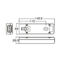 サンワサプライ サーバーラック用コンセントバー延長用アダプタ 20A用 ネジ＆フック仮固定穴付/RoHS指令対応 TAP-ME7052（直送品）
