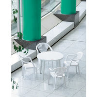 【軒先渡し】サンケイ ガーデンテーブルSTT-900 プラスチック製φ900天板 4本脚 1台（直送品）