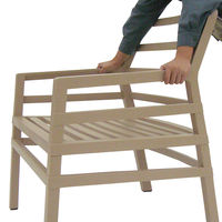 タカショー アリア チェア ブラウン クッション付 NAR-C01BR 1脚（直送品）