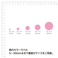 エーワン（A-one）カラーラベル 整理・表示用 シール ステッカー  丸型 直径9mm 桃 104面 14シート(1，456片)  07008