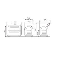 【車上渡し】積水テクノ成型 ダストボックス#400 鍵止め金具付き ライトグレー SDB40KH 410L 1台（直送品）
