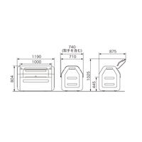 【車上渡し】積水テクノ成型 ダストボックス#400 据え置き仕様 ライトグレー SDBS40H 410L 1台（直送品）