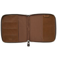 QUO VADIS（クオバディス・ジャパン） ラウンドジップカバー イタリアンレザー 16×16 ブラウン qv16x16lrobr（直送品）