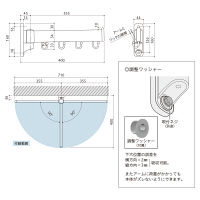 川口技研 フリーアーム ステンカラー FA-404-ST 1本（直送品）
