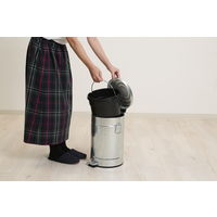 不二貿易 スチール ラウンドペダルペール 12L ガルバナイズ 34741 1個