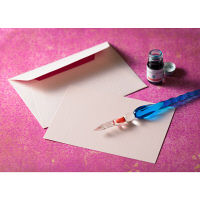 G.LALO（G.ラロ） ヴェルジェ・ド・フランス カード・封筒セット ストレートエッジ ブルー 5セット（各15枚：各3枚×5）（直送品）