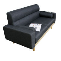 後藤家具物産 2.5Pソファ グレー ダブルコンセント付 クッション2個付 SO-20gy 1脚（直送品）