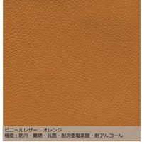 【軒先渡し】オリバー フィットシェルチェア レザーパッド座 黒シート ビニールレザー張り オレンジ S・CS-940・BK・AL・BL10G 1脚（直送品）