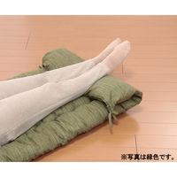 ファミリー・ライフ 綿100％しじら柄ごろ寝長座布団 藍色 幅650×奥行1750mm 1枚（直送品）