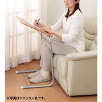 ファミリー・ライフ 角度調整付折りたたみテーブル ブラウン 幅540×奥行440×高さ555～725mm 1台（直送品）