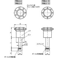 鍋屋バイテック ボールロックピン PRBLS-12-50（直送品）
