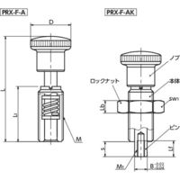 鍋屋バイテック インデックスプランジャ プシュタイプ PRX-6-7-F-A（直送品）