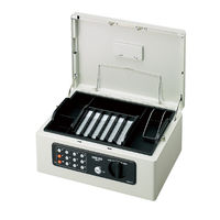 コクヨ 手提げ金庫(テンキー付き)A4(1号)ライトグレー CB-T11M 1セット(4台)